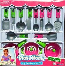 Toy My Kitchen Utensils Keenway Play At Home 16 pieces Age 3 + ~NEW~