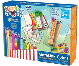 Learning Resources Mathlink Cubes 11-20 Number Blocks Activity Set